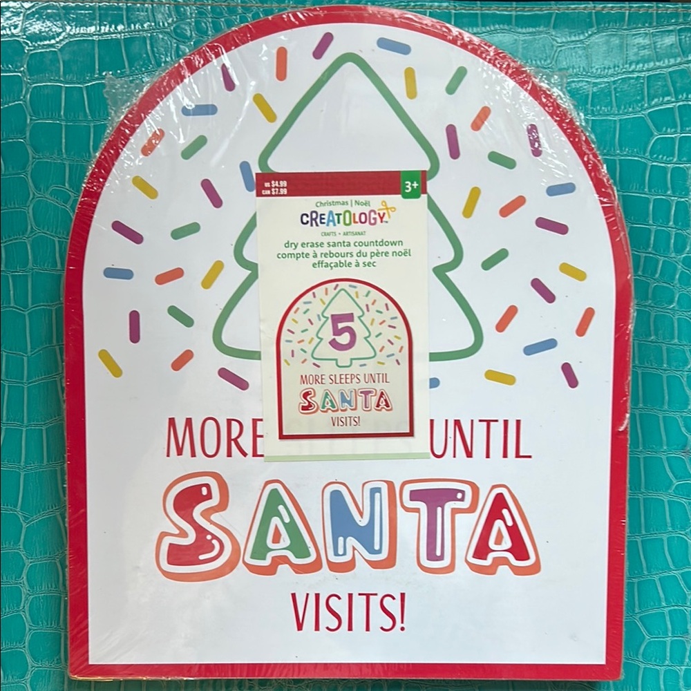 NWT Creatology Santa Countdown Sign Bundle